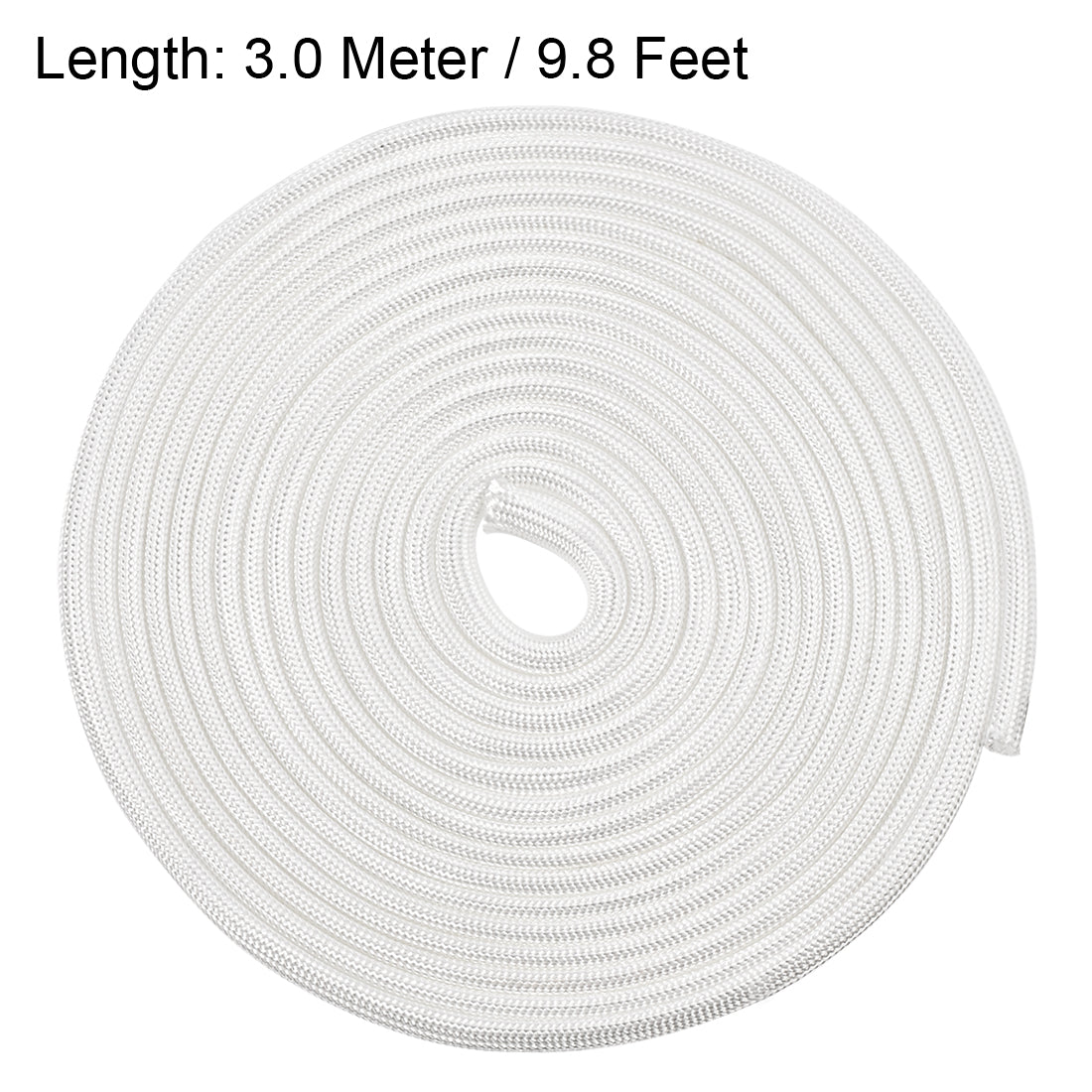uxcell Uxcell Insulation Cable Protector, 9.8Ft-4mm High TEMP Fiberglass Sleeve White