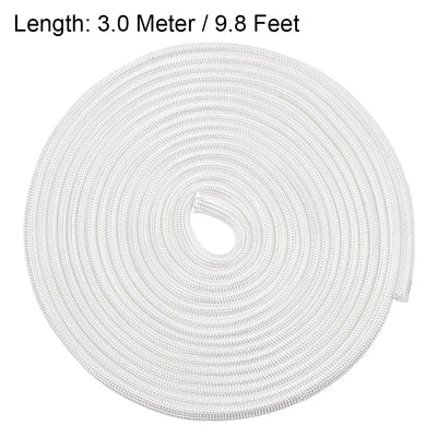 Harfington Uxcell Insulation Cable Protector, 9.8Ft-4mm High TEMP Fiberglass Sleeve White