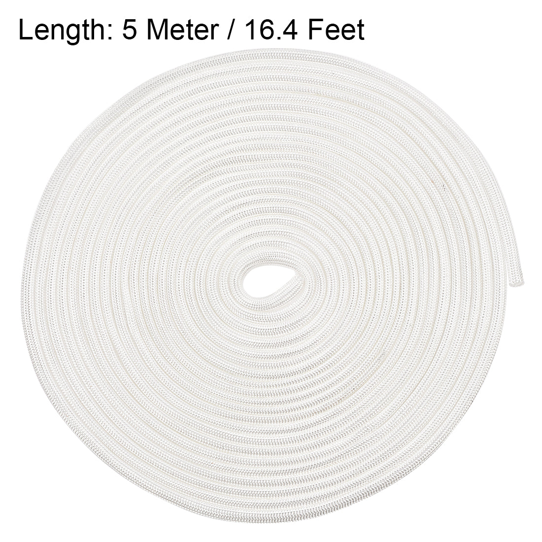 uxcell Uxcell Insulation Cable Protector, 16.4Ft-4mm High TEMP Fiberglass Sleeve White
