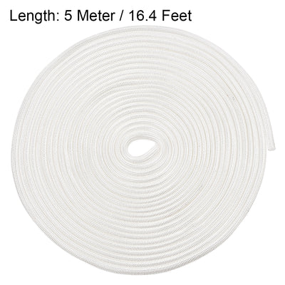 Harfington Uxcell Insulation Cable Protector, 16.4Ft-4mm High TEMP Fiberglass Sleeve White