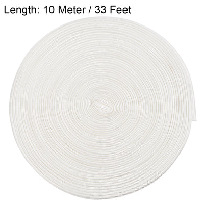 Harfington Uxcell Insulation Cable Protector, 33Ft-4mm High TEMP Fiberglass Sleeve White