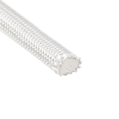 Harfington Uxcell Insulation Cable Protector, 9.8Ft-5mm High TEMP Fiberglass Sleeve White