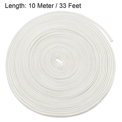 Harfington Uxcell Insulation Cable Protector, 33Ft-5mm High TEMP Fiberglass Sleeve White