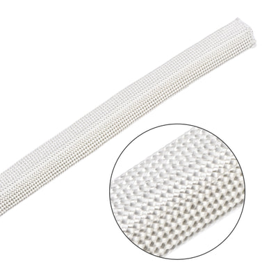 Harfington Uxcell Insulation Cable Protector, 3.3Ft-10mm High TEMP Fiberglass Sleeve White