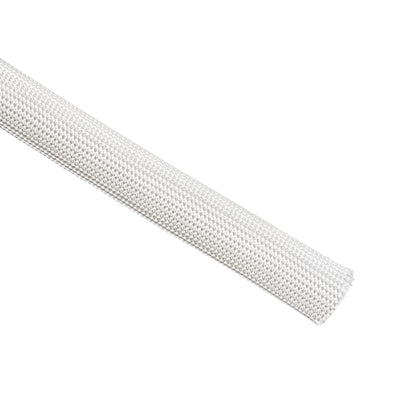 Harfington Uxcell Insulation Cable Protector, 16.4Ft-12mm High TEMP Fiberglass Sleeve White