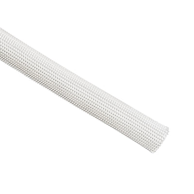 Harfington Uxcell Insulation Cable Protector, 33Ft-12mm High TEMP Fiberglass Sleeve White