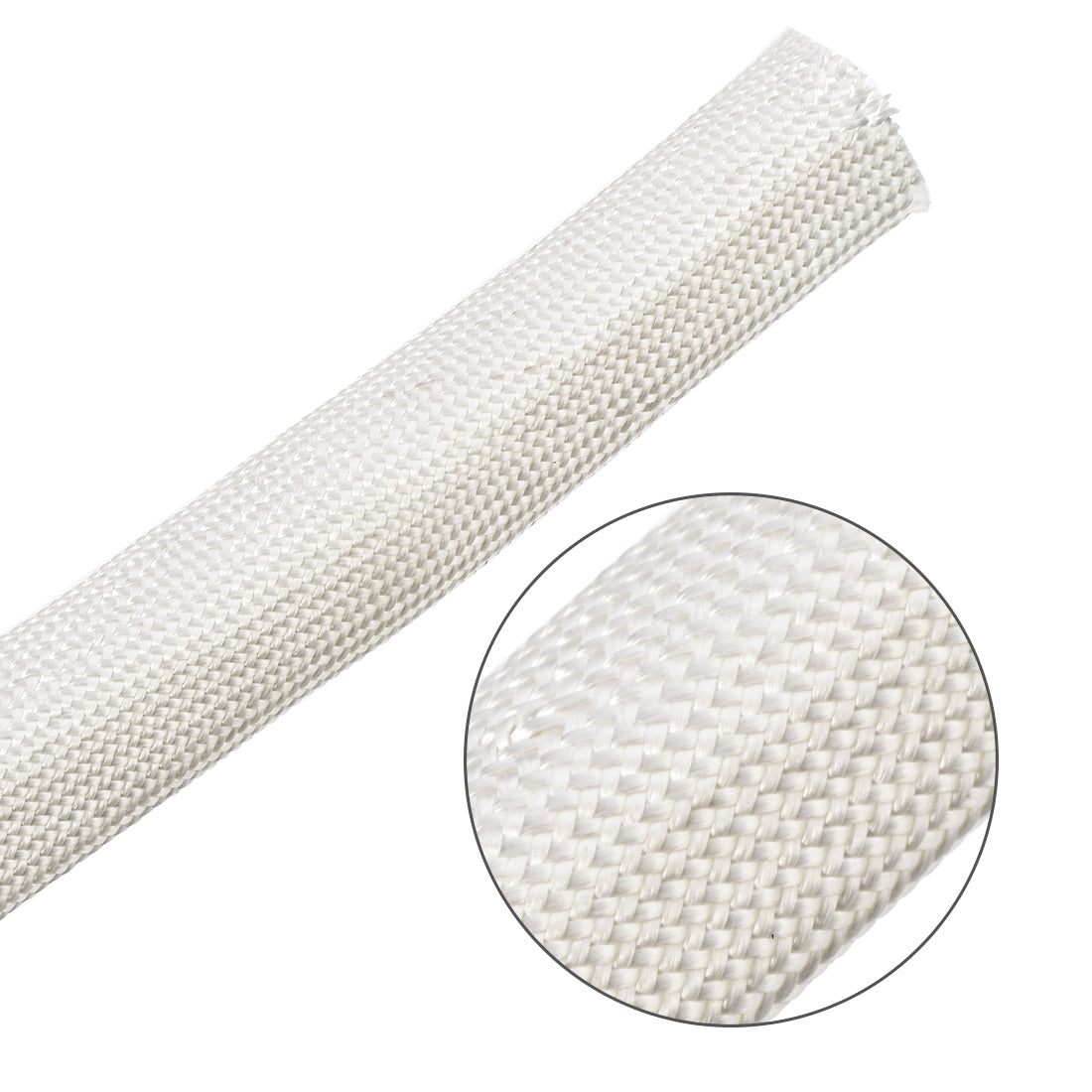 uxcell Uxcell Insulation Cable Protector, 9.8Ft-16mm High TEMP Fiberglass Sleeve White