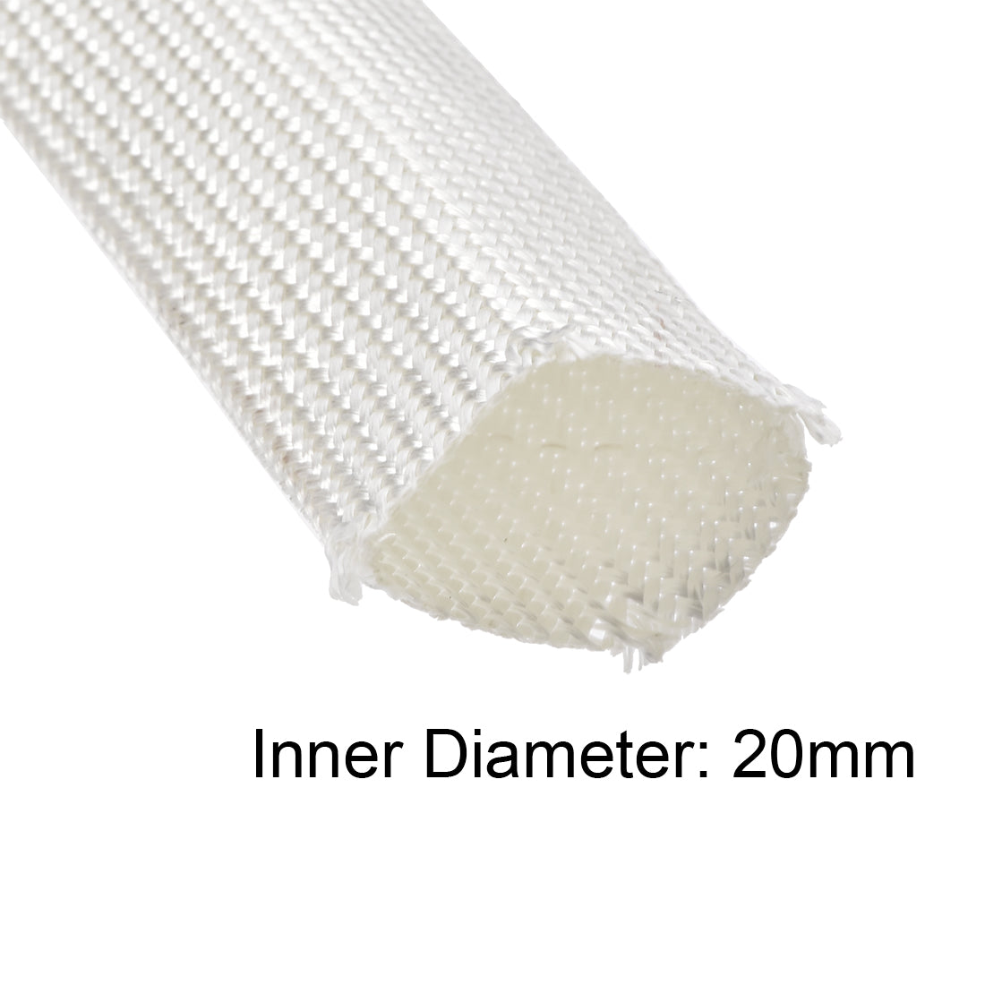 uxcell Uxcell Insulation Cable Protector, 9.8Ft-20mm High TEMP Fiberglass Sleeve White