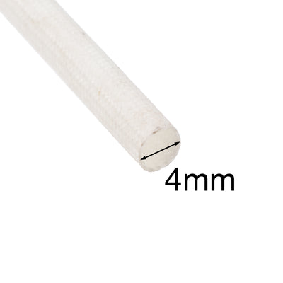 Harfington Uxcell Insulation Cable Protector, 33Ft-4mm High TEMP Silicone Fiberglass Sleeve White