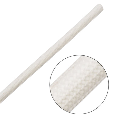 Harfington Uxcell Insulation Cable Protector,16.4Ft-5mm High TEMP Silicone Fiberglass Sleeve White