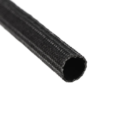 Harfington Uxcell Insulation Cable Protector, 9.8Ft-5mm High TEMP Silicone Fiberglass Sleeve Black