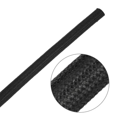 Harfington Uxcell Insulation Cable Protector, 33Ft-6mm High TEMP Silicone Fiberglass Sleeve Black