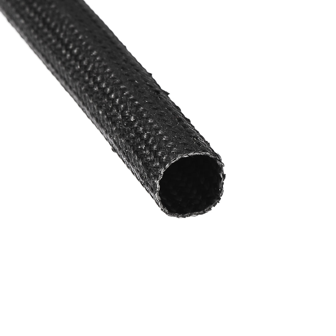uxcell Uxcell Insulation Cable Protector, 33Ft-6mm High TEMP Silicone Fiberglass Sleeve Black