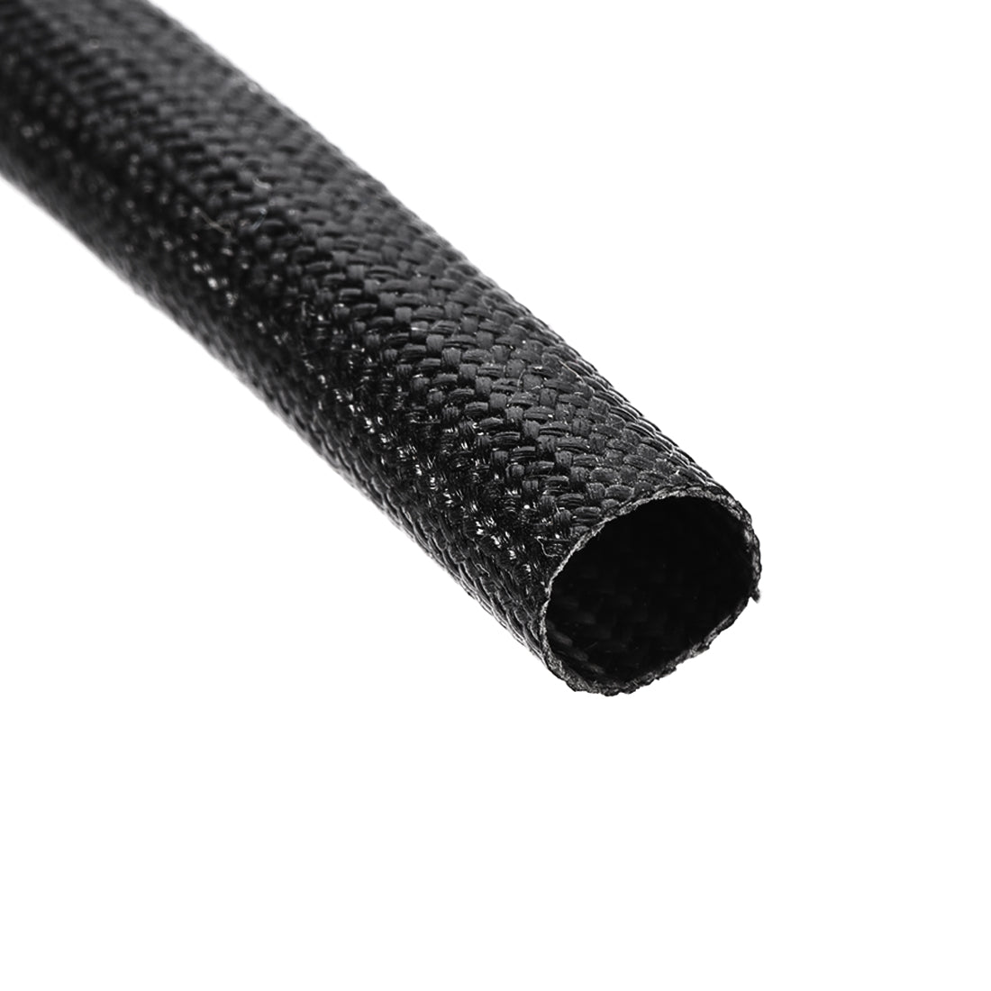 uxcell Uxcell Heat Shield Sleeve, 9.8Ft-7mm High TEMP Silicone Resin Fiberglass Sleeve Black