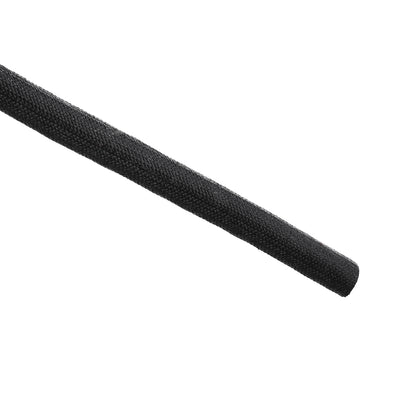 Harfington Uxcell Heat Shield Sleeve, 9.8Ft-7mm High TEMP Silicone Resin Fiberglass Sleeve Black