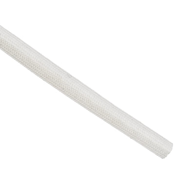 Harfington Uxcell Insulation Cable Protector,16.4Ft-7mm High TEMP Silicone Fiberglass Sleeve White