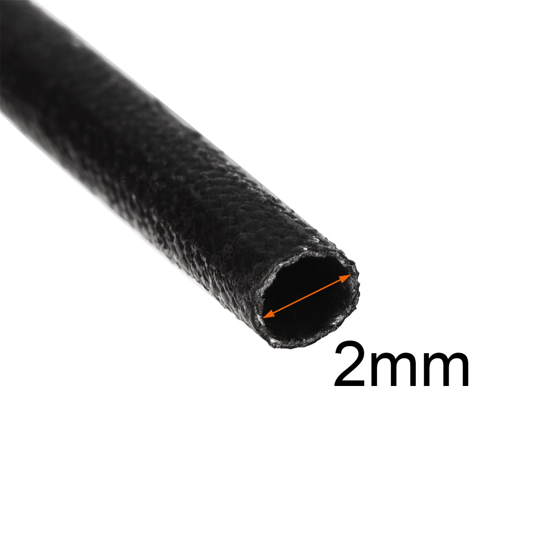 uxcell Uxcell Insulation Cable Protector, 33Ft-2mm High TEMP Silicone Fiberglass Sleeve Black