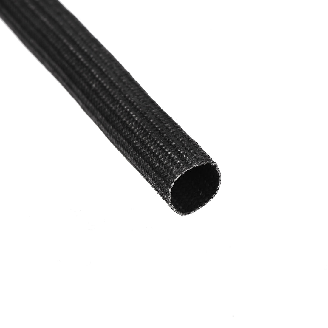 uxcell Uxcell Insulation Cable Protector,16.4Ft-8mm High TEMP Silicone Fiberglass Sleeve Black