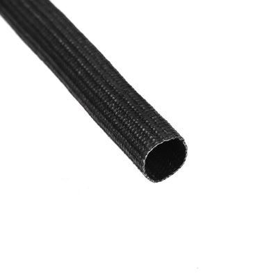 Harfington Uxcell Insulation Cable Protector,16.4Ft-8mm High TEMP Silicone Fiberglass Sleeve Black