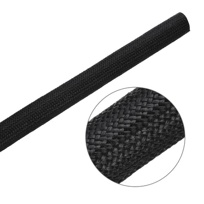 Harfington Uxcell Insulation Cable Protector, 33Ft-9mm High TEMP Silicone Fiberglass Sleeve Black