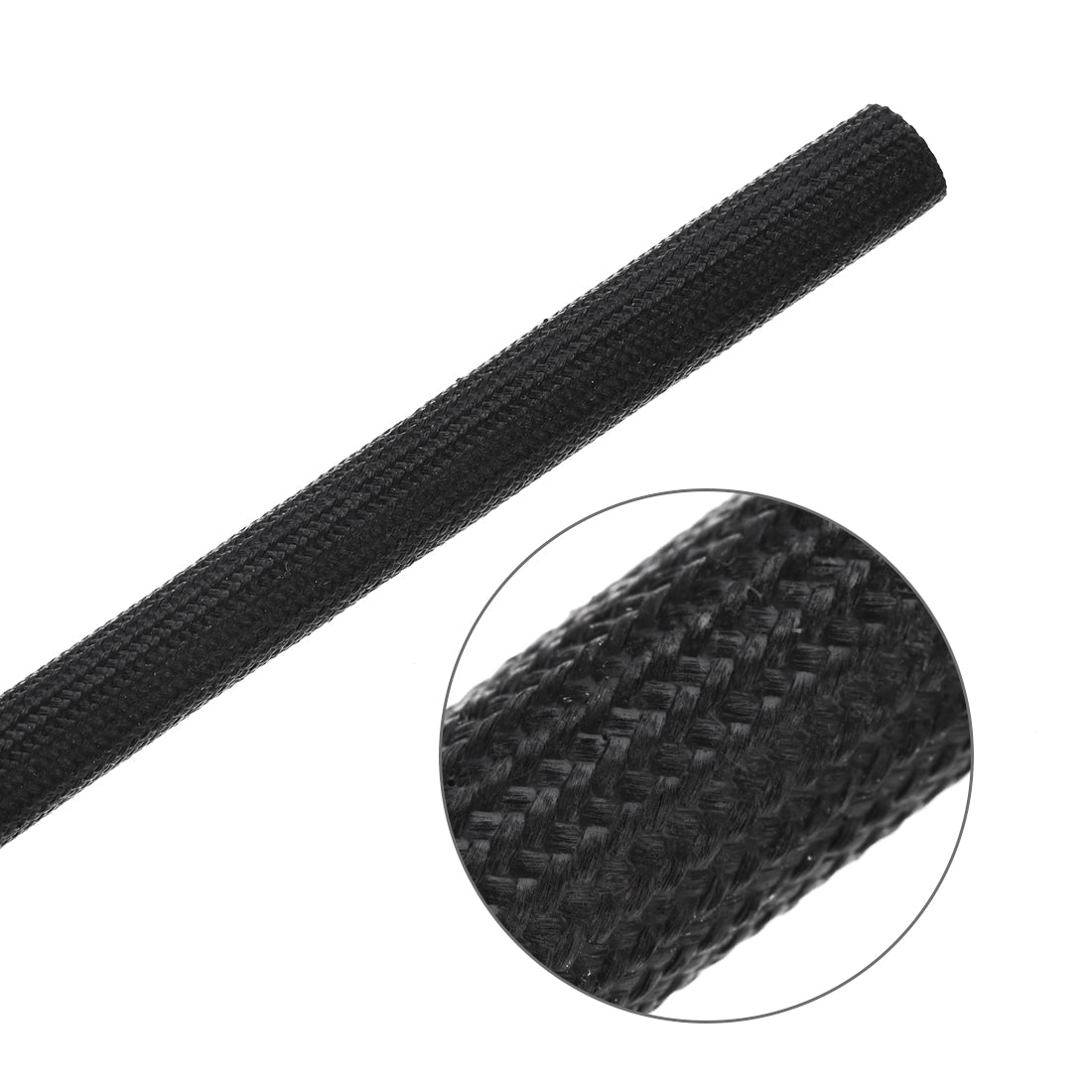 uxcell Uxcell Insulation Cable Protector, 33Ft-10mm High TEMP Silicone Fiberglass Sleeve Black