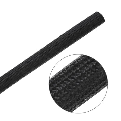 Harfington Uxcell Insulation Cable Protector, 33Ft-10mm High TEMP Silicone Fiberglass Sleeve Black