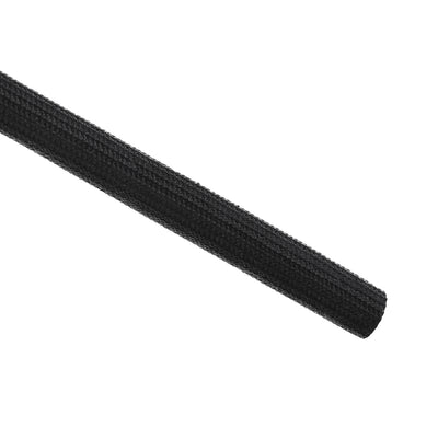 Harfington Uxcell Insulation Cable Protector, 33Ft-10mm High TEMP Silicone Fiberglass Sleeve Black