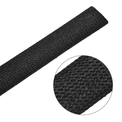 Harfington Uxcell Insulation Cable Protector,3.3Ft-16mm High TEMP Silicone Fiberglass Sleeve Black