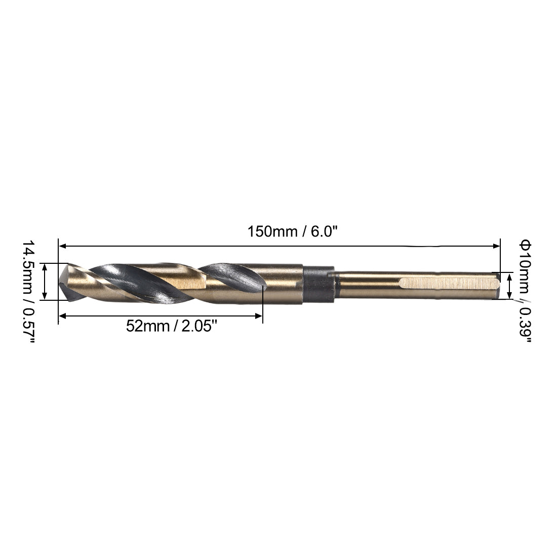 uxcell Uxcell Reduced Shank Twist Drill Bits HSS 4341