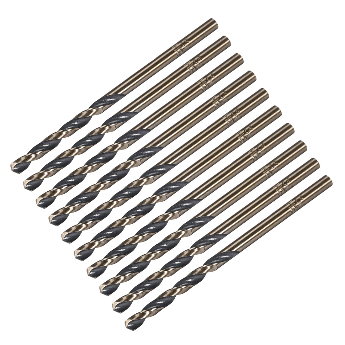 uxcell Uxcell Straight Shank Twist Drill Bits 3.2mm HSS 4341 with 3.2mm Shank 10 Pcs