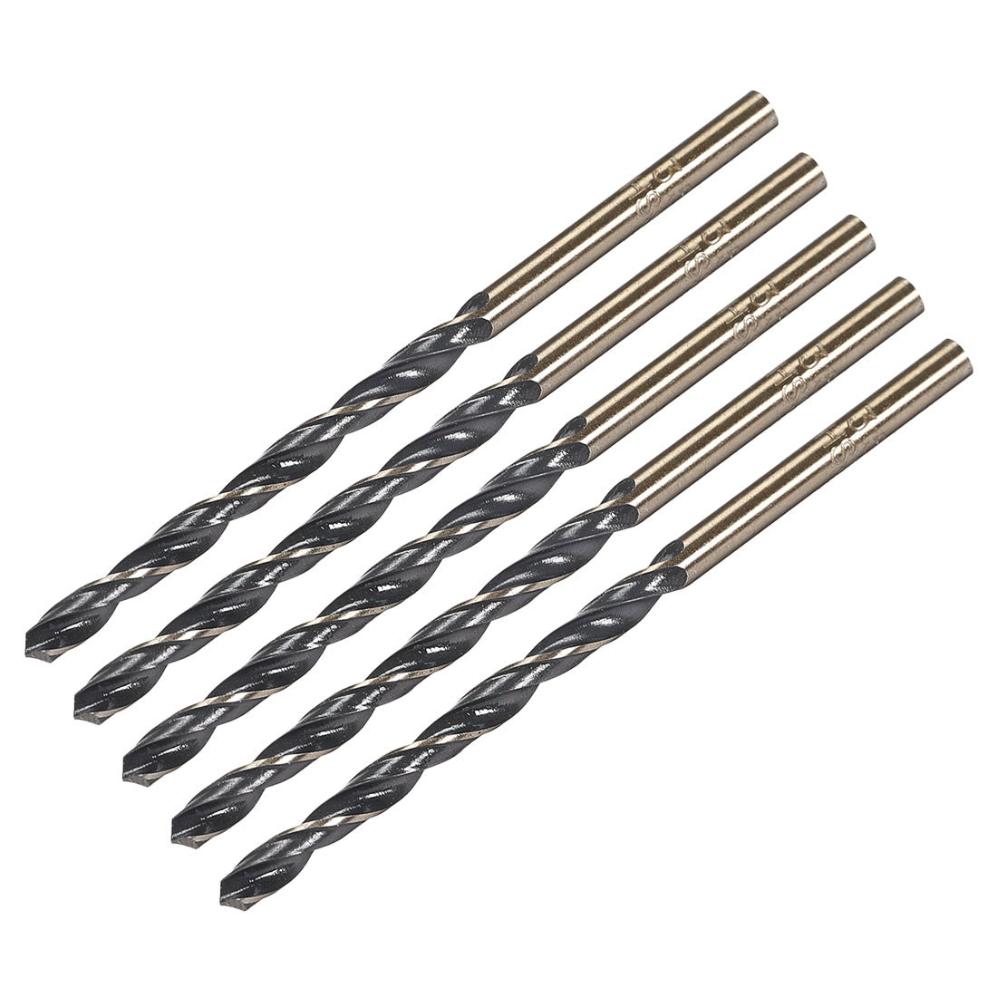 uxcell Uxcell Straight Shank Twist Drill Bits 3.5mm HSS 4341 with 3.5mm Shank 5 Pcs