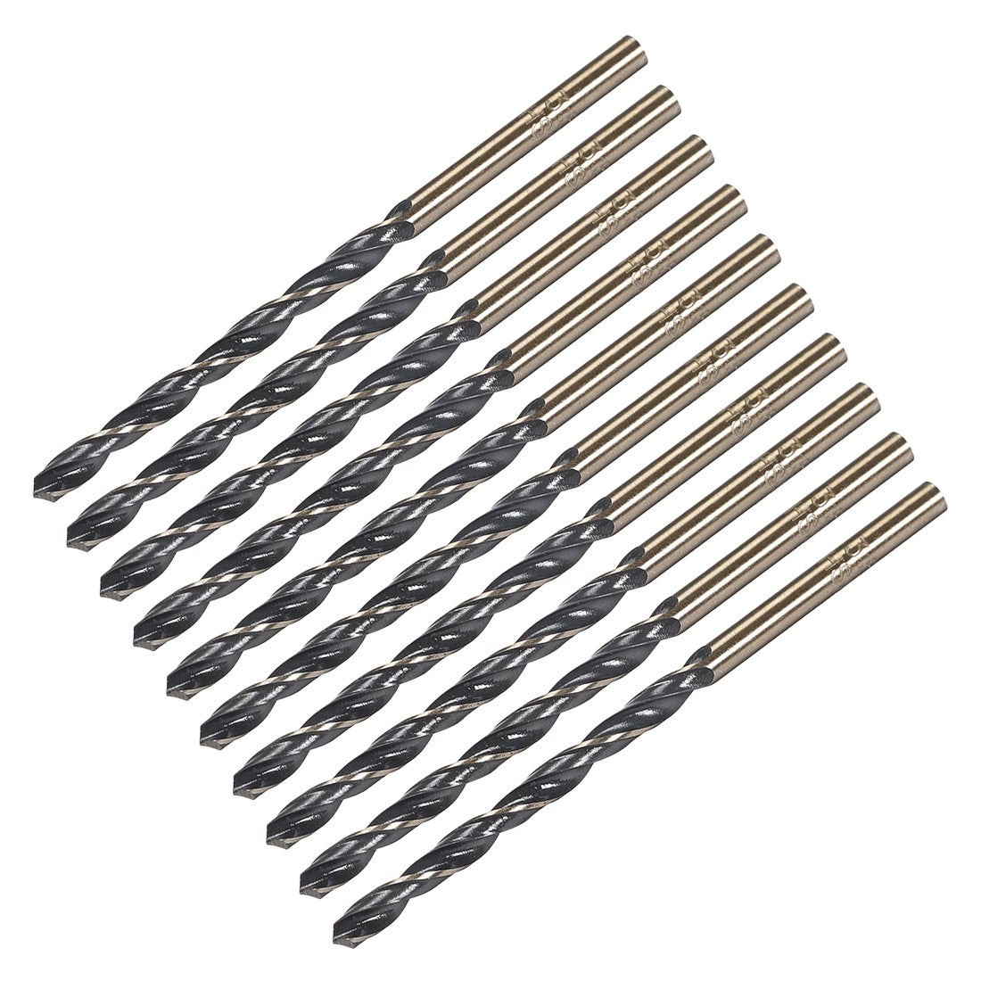 uxcell Uxcell Straight Shank Twist Drill Bits 3.5mm HSS 4341 with 3.5mm Shank 10 Pcs