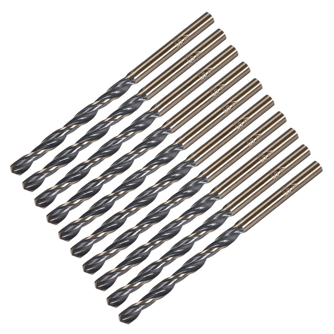 uxcell Uxcell Straight Shank Twist Drill Bits 4mm HSS 4341 with 4mm Shank 10 Pcs