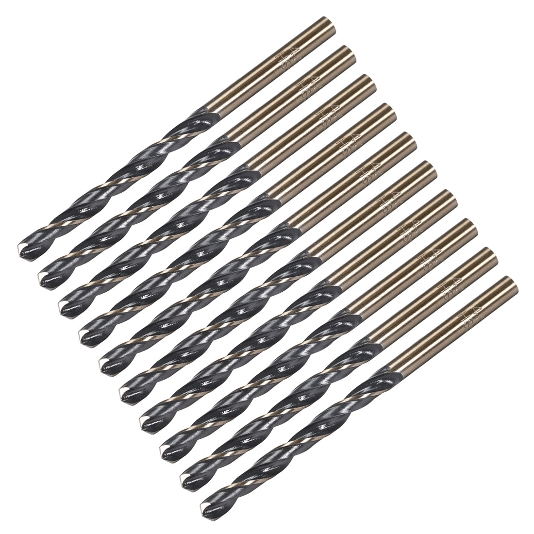 uxcell Uxcell Straight Shank Twist Drill Bits 4.5mm HSS 4341 with 4.5mm Shank 10 Pcs