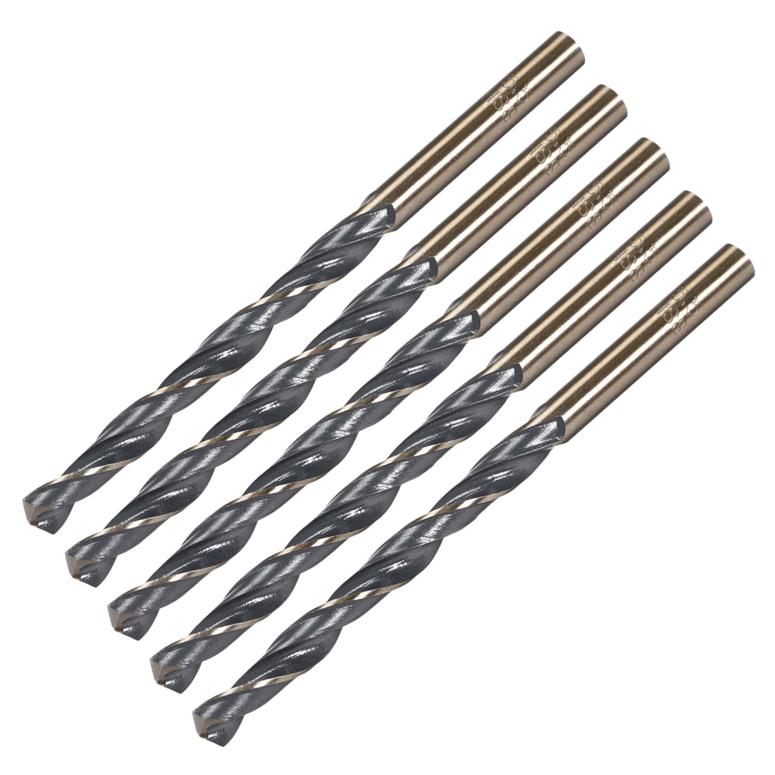 uxcell Uxcell Straight Shank Twist Drill Bits 5.5mm HSS 4341 with 5.5mm Shank 5 Pcs