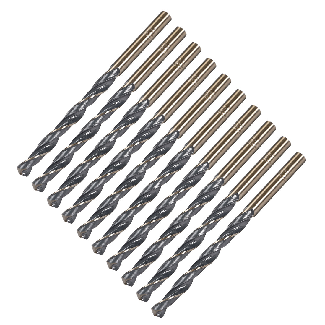 uxcell Uxcell Straight Shank Twist Drill Bits 5.5mm HSS 4341 with 5.5mm Shank 10 Pcs
