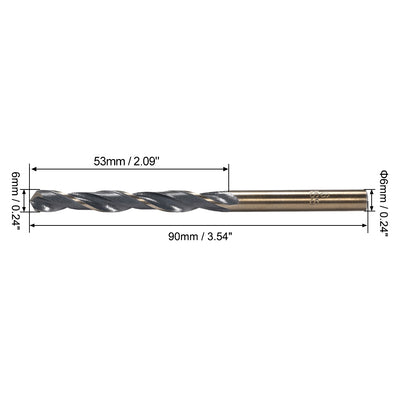 Harfington Uxcell Straight Shank Twist Drill Bits 10mm HSS 4341 with 10mm Shank 2 Pcs