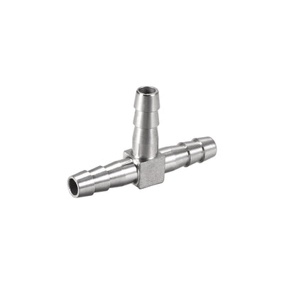 Harfington Uxcell 3/8-Inch (10mm) Hose ID Barb Fitting Stainless Steel 3 Way T Shaped Union Home Brew Fitting