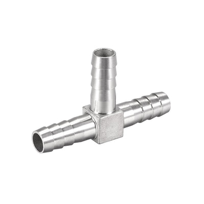 Harfington Uxcell 1/2-Inch (13mm) Hose ID Barb Fitting Stainless Steel 3 Way T Shaped Union Home Brew Fitting