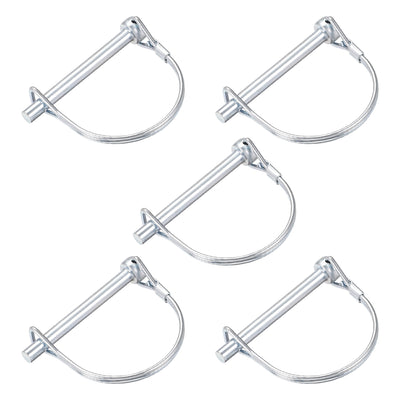 Harfington Uxcell Shaft Locking Pin 6mmx60mm Coupler Pin for Farm Trailers Lawn Arch 5Pcs