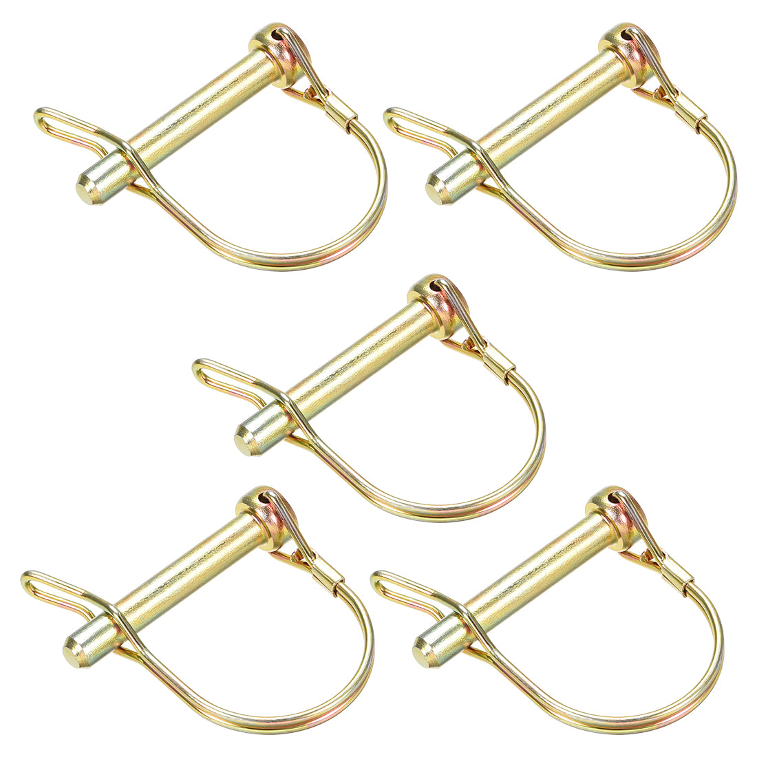 uxcell Uxcell Shaft Locking Pin w Ear 8mmx50mm Coupler Pin for Farm Trailers Lawn Arch 5Pcs