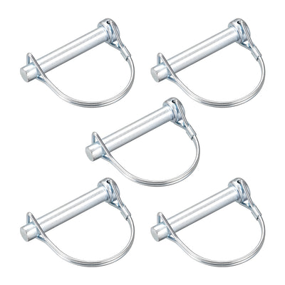 Harfington Uxcell Shaft Locking Pin 10mmx60mm Coupler Pin for Farm Trailers Lawn Arch 5Pcs