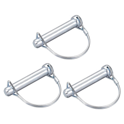 Harfington Uxcell Shaft Locking Pin 12mmx65mm Coupler Pin for Farm Trailers Lawn Arch 3Pcs