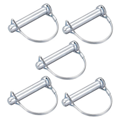 Harfington Uxcell Shaft Locking Pin 12mmx65mm Coupler Pin for Farm Trailers Lawn Arch 5Pcs