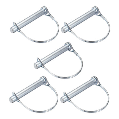 Harfington Uxcell Shaft Locking Pin 12mmx80mm Coupler Pin for Farm Trailers Lawn Arch 5Pcs