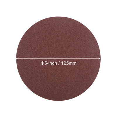 Harfington Uxcell 5-Inch PSA Sanding Disc Aluminum Oxide Adhesive Back Sandpaper 100 Grit 30 Pcs