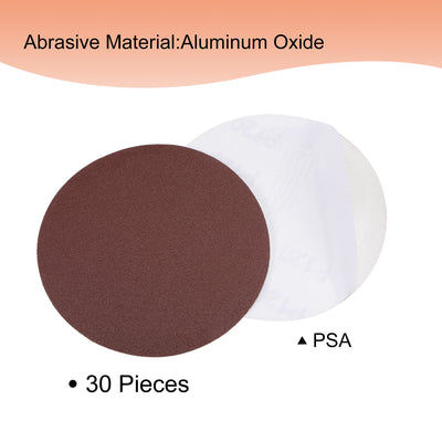 Harfington Uxcell 5-Inch PSA Sanding Disc Aluminum Oxide Adhesive Back Sandpaper 120 Grit 30 Pcs