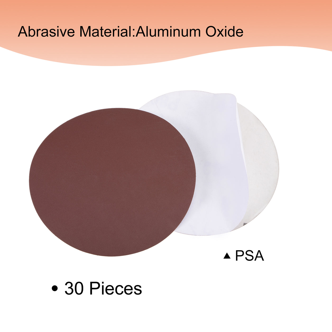 uxcell Uxcell 5-Inch PSA Sanding Disc Aluminum Oxide Adhesive Back Sandpaper 800 Grit 30 Pcs