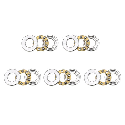 Harfington Uxcell Thrust Ball Bearings Chrome Steel One-Way Rolling Direction Brass