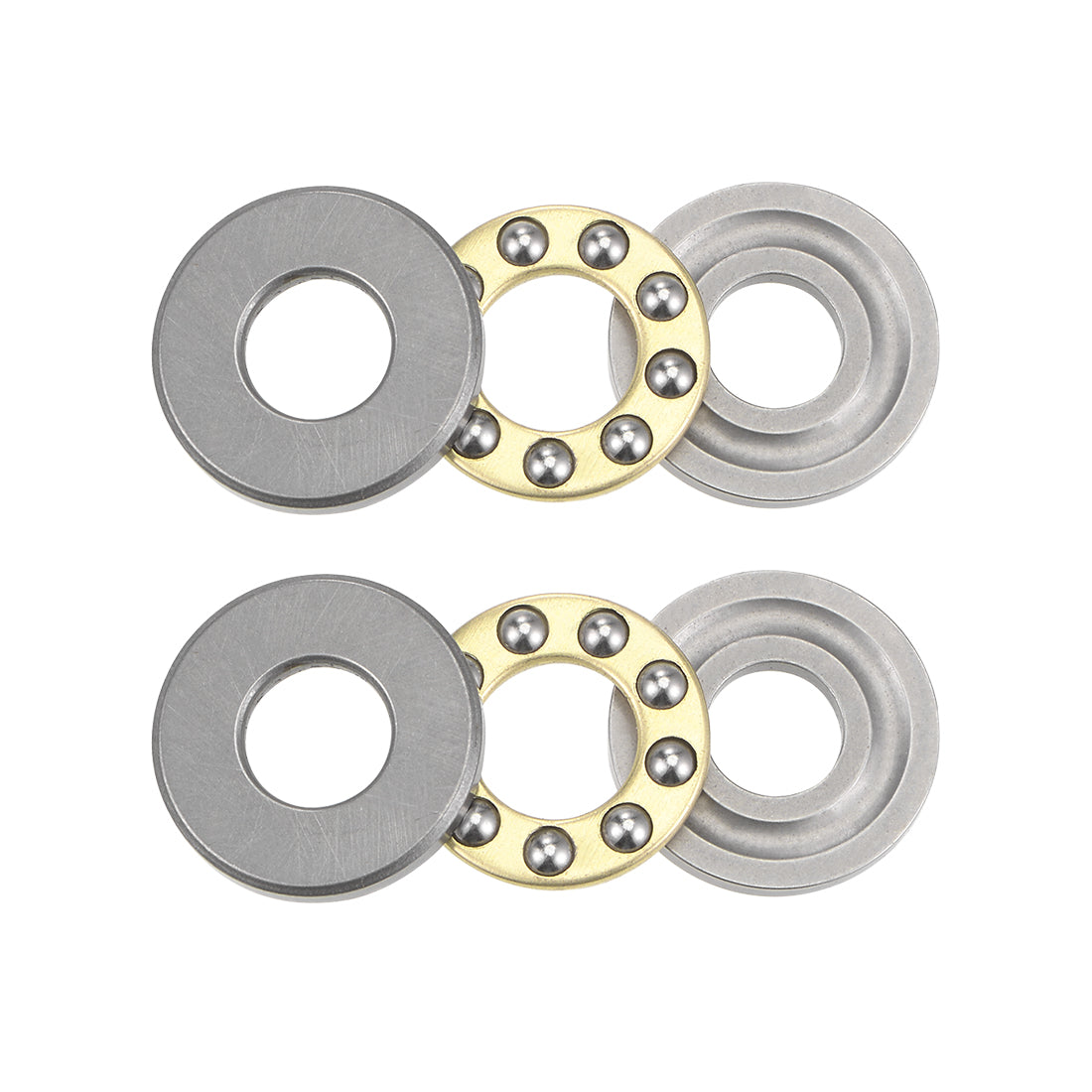 uxcell Uxcell F7-17M Miniature Thrust Ball Bearing 7x17x6mm Chrome Steel with Washer 2Pcs